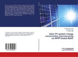 Solar PV system energy conservation incorporating an MPPT based BLDC