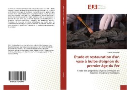 Etude et restauration d'un vase à bulbe d'oignon du premier âge du Fer