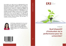 Quel dispositif d'évaluation de la performance pour les universités?