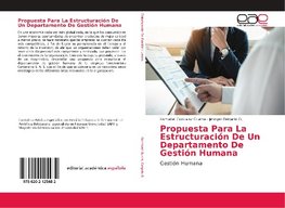 Propuesta Para La Estructuración De Un Departamento De Gestión Humana