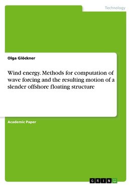 Wind energy. Methods for computation of wave forcing and the resulting motion of a slender offshore floating structure