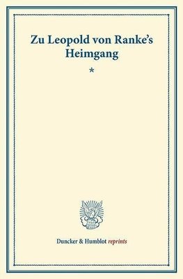 Zu Leopold von Ranke's Heimgang