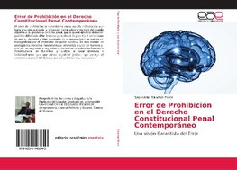 Error de Prohibición en el Derecho Constitucional Penal Contemporáneo