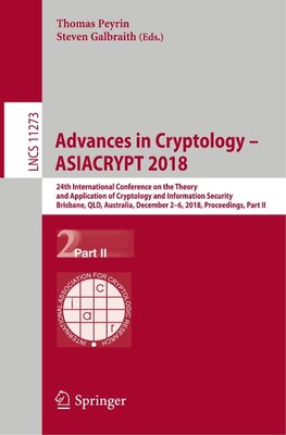 Advances in Cryptology - ASIACRYPT 2018