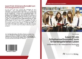 Lesen10-ein Schulversuchsmodell zum kriteriengeleiteten Lesen