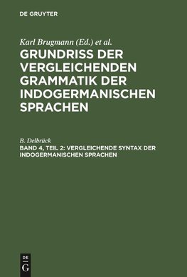 Vergleichende Syntax der indogermanischen Sprachen