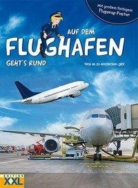 Auf dem Flughafen geht's rund - mit großem farbigem Flugzeug-Poster