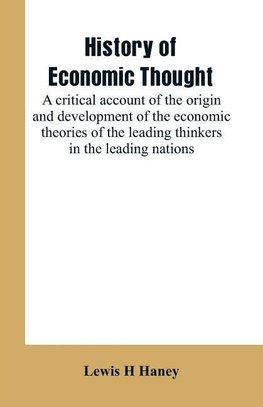 History of economic thought