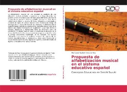 Propuesta de alfabetización musical en el sistema educativo español