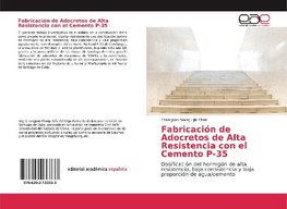 Fabricación de Adocretos de Alta Resistencia con el Cemento P-35