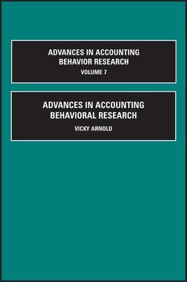 Advances in Accounting Behavioral Research