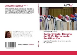 Compraventa. Baremo de 2015. Derecho de Rectificación