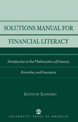 Solutions Manual for Financial Literacy