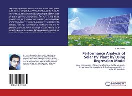 Performance Analysis of Solar PV Plant by Using Regression Model