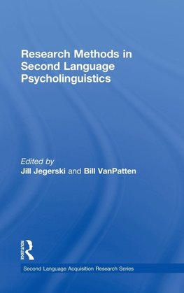 Research Methods in Second Language Psycholinguistics