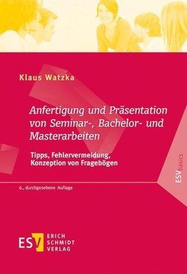 Anfertigung und Präsentation von Seminar-, Bachelor- und Masterarbeiten