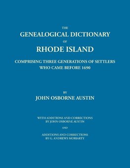 The Genealogical Dictionary of Rhode Island