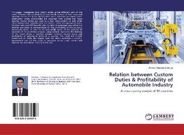 Relation between Custom Duties & Profitability of Automobile Industry