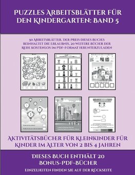 Aktivitätsbücher für Kleinkinder für Kinder im Alter von 2 bis 4 Jahren (Puzzles Arbeitsblätter für den Kindergarten