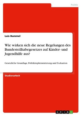 Wie wirken sich die neue Regelungen des Bundesteilhabegesetzes auf Kinder- und Jugendhilfe aus?