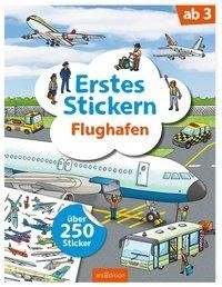 Erstes Stickern Flughafen