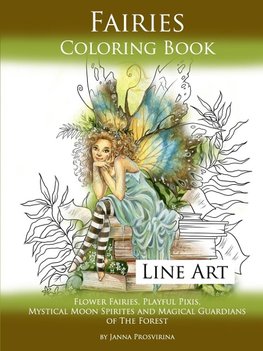 Fairies Coloring Book Line Art