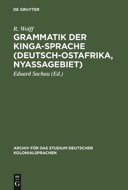 Grammatik der Kinga-Sprache (Deutsch-Ostafrika, Nyassagebiet)