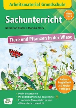 Arbeitsmaterial Grundschule. Sachunterricht. Tiere und Pflanzen in der Wiese