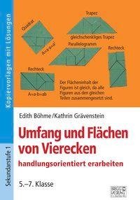 Umfang und Flächen von Vierecken handlungsorientiert erarbeiten. 5.-7. Klasse