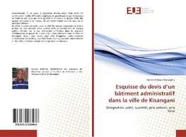 Esquisse du devis d'un bâtiment administratif dans la ville de Kisangani