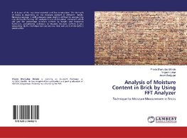 Analysis of Moisture Content in Brick by Using FFT Analyzer