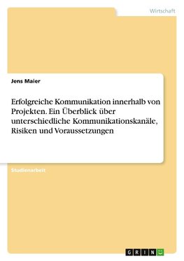 Erfolgreiche Kommunikation innerhalb von Projekten. Ein Überblick über unterschiedliche Kommunikationskanäle, Risiken und Voraussetzungen