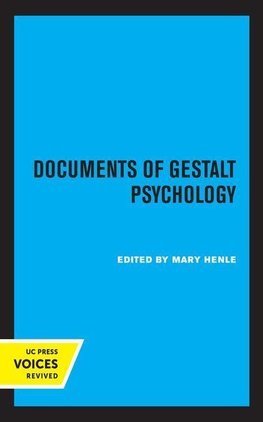 Documents of Gestalt Psychology