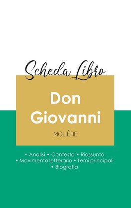 Scheda libro Don Giovanni di Molière (analisi letteraria di riferimento e riassunto completo)