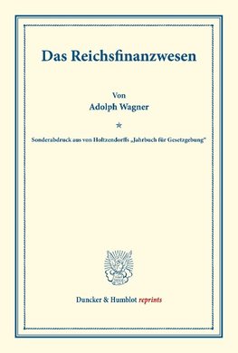 Das Reichsfinanzwesen.