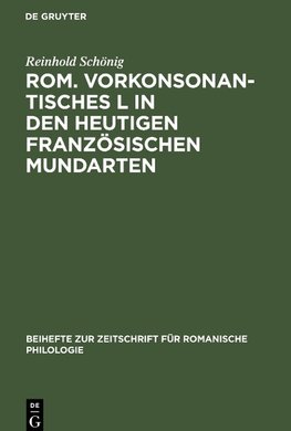 Rom. vorkonsonantisches L in den heutigen französischen Mundarten