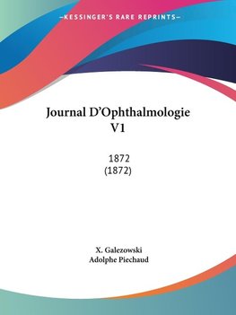 Journal D'Ophthalmologie V1