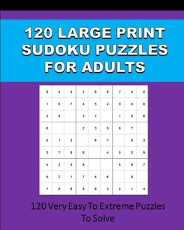 120 Large Print Sudoku Puzzles For Adults