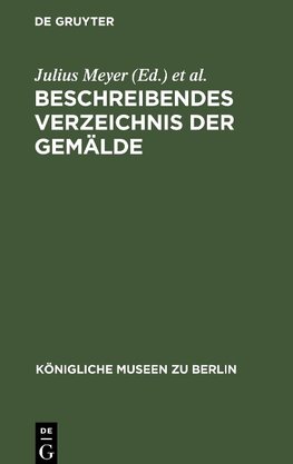 Beschreibendes Verzeichnis der Gemälde