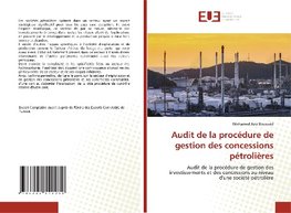 Audit de la procédure de gestion des concessions pétrolières