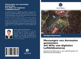 Messungen von Aerosolen genommen mit Hilfe von digitalen Luftbildkameras