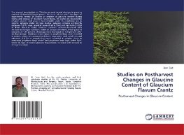 Studies on Postharvest Changes in Glaucine Content of Glaucium Flavum Crantz