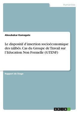 Le dispositif d'insertion socioéconomique des talibés. Cas du Groupe de Travail sur l'Education Non Formelle (GTENF)