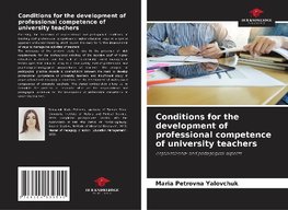 Conditions for the development of professional competence of university teachers