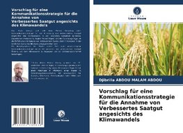 Vorschlag für eine Kommunikationsstrategie für die Annahme von Verbessertes Saatgut angesichts des Klimawandels