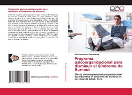 Programa psicoorganizacional para disminuir el Síndrome de Burnout