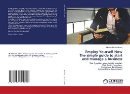 Employ Yourself Now The simple guide to start and manage a business