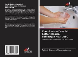 Contributo all'analisi batteriologica dell'acqua REGIDESO