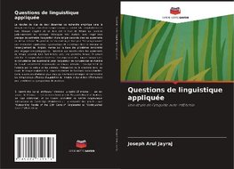 Questions de linguistique appliquée