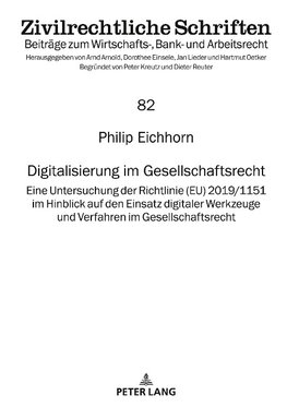 Digitalisierung im Gesellschaftsrecht